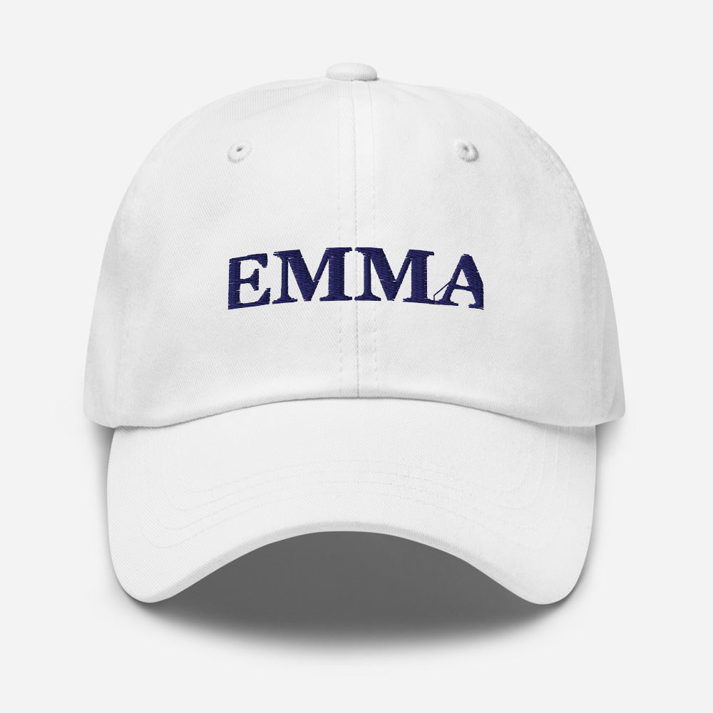 Personalized 3D Puff Embroidered Hat, Custom Name Baseball Cap - White 1