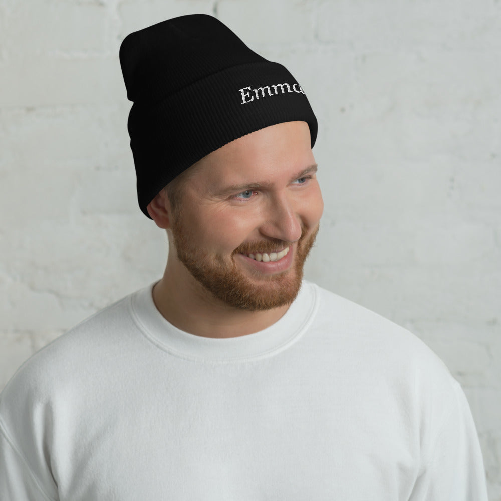 Personalized Embroidered Beanie, Custom Name Knit Beanie Hat - Black 2