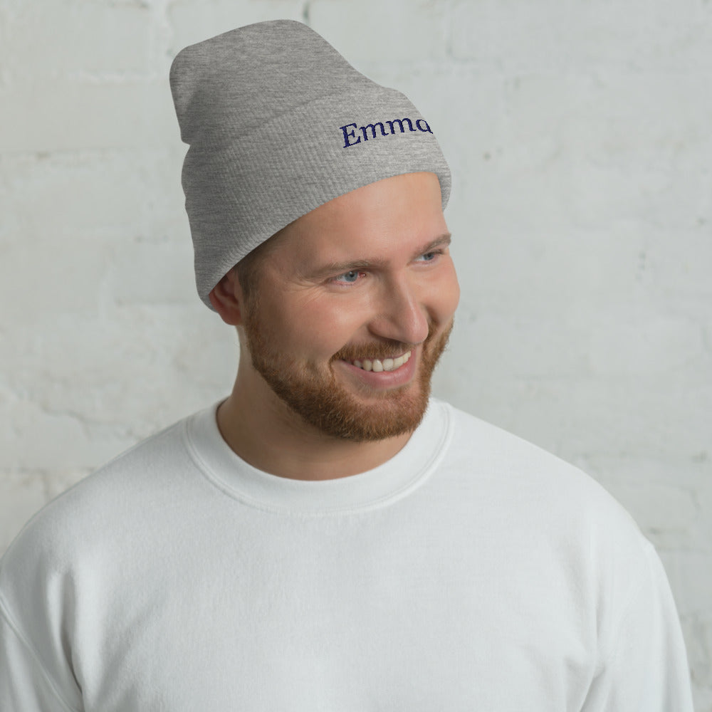 Personalized Embroidered Beanie, Custom Name Knit Beanie Hat - Heather Grey 2