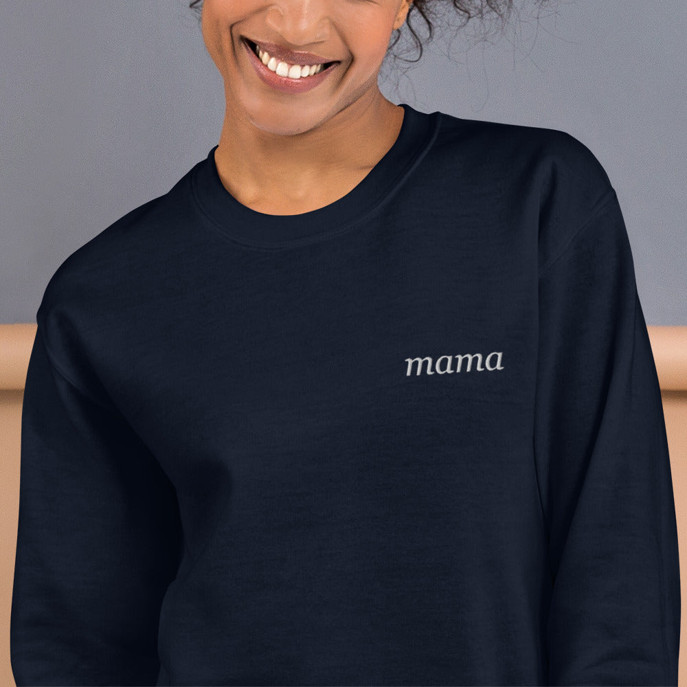 Personalized Embroidered Crewneck Sweatshirt, Custom Name on Chest - Navy 3