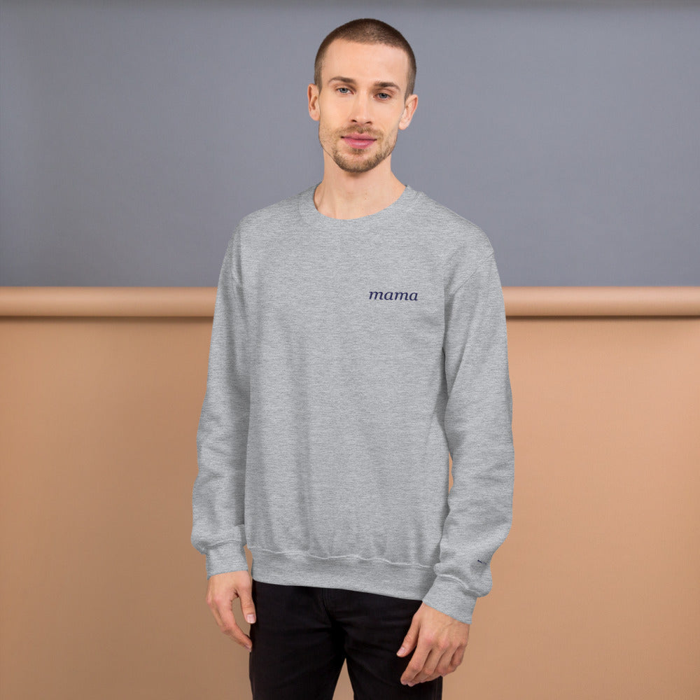 Personalized Embroidered Crewneck Sweatshirt, Custom Name on Chest - Sport Grey 2